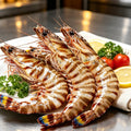 Fresh Whole Tiger Prawns Shell On